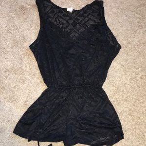 Black cover up romper